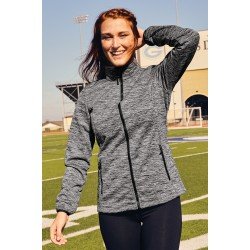 Sport-Tek LST30 - Ladies PosiCharge Electric Heather Soft Shell Jacket