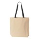 Liberty Bags 8868 - Natural Tote with Contrast-Color Handles Liberty Bags 8868 - Natural Tote with Contrast-Color Handles