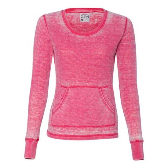 J. America 8255 - Women's Zen Thermal Long Sleeve T-Shirt J. America 8255 - Women's Zen Thermal Long Sleeve T-Shirt
