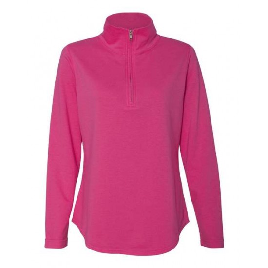 LAT 3764 - Women's Quarter Zip French Terry Pullover LAT 3764 - Women's Quarter Zip French Terry Pullover