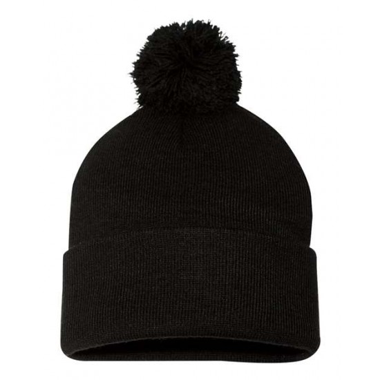 Sportsman SP15 - 12" Pom-Pom Cuffed Beanie Sportsman SP15 - 12" Pom-Pom Cuffed Beanie