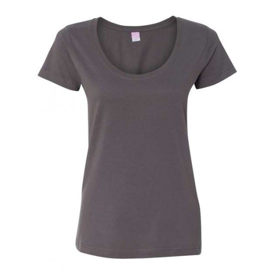 LAT 3504 - Women's Scoop Neck Fine Jersey Tee LAT 3504 - Women's Scoop Neck Fine Jersey Tee