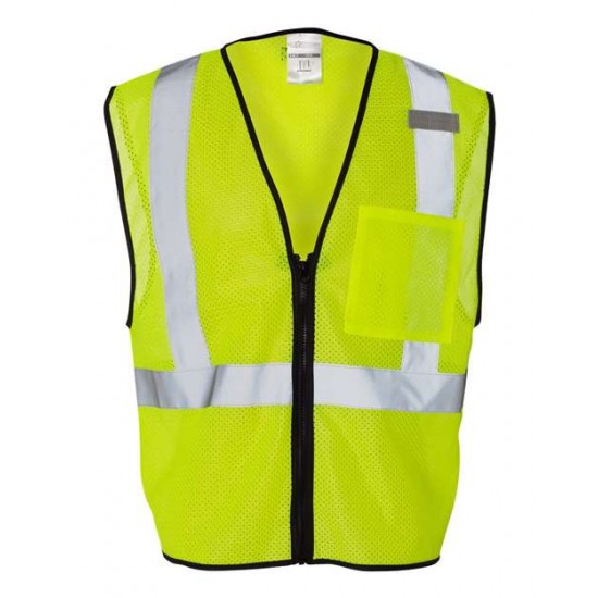 Kishigo 1519-1520 - Single Pocket Zipper Mesh Class 2 Vest Kishigo 1519-1520 - Single Pocket Zipper Mesh Class 2 Vest