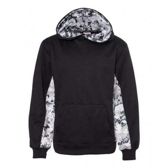 Badger 2464 - Youth Digital Camo Colorblock Performance Fleece Hooded Sweatshirt Badger 2464 - Youth Digital Camo Colorblock Performance Fleece Hooded Sweatshirt