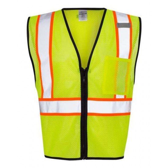 Kishigo 1527-1528 - Economy Contrasting Vest with Zippered Front Kishigo 1527-1528 - Economy Contrasting Vest with Zippered Front