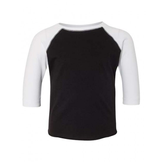 Rabbit Skins 3330 - Toddler Baseball Fine Jersey Three-Quarter Sleeve Tee Rabbit Skins 3330 - Toddler Baseball Fine Jersey Three-Quarter Sleeve Tee
