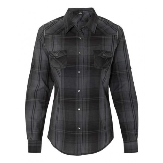 Burnside 5206 - Women's Convertible Sleeve Western Shirt Burnside 5206 - Women's Convertible Sleeve Western Shirt