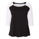 LAT 3830 - Curvy Collection Women's Baseball Three-Quarter Sleeve Tee LAT 3830 - Curvy Collection Women's Baseball Three-Quarter Sleeve Tee