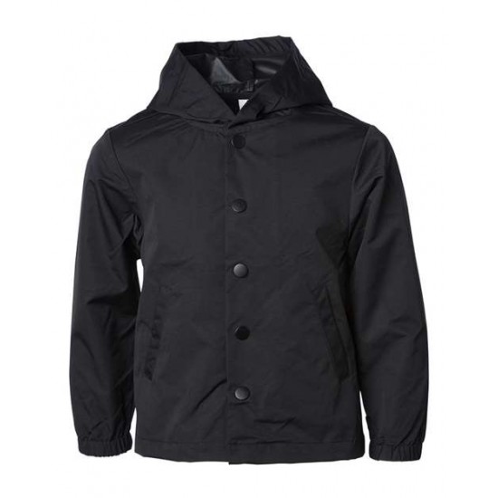 Independent Trading Co. EXP15YNB - Youth Water Resistant Hooded Windbreaker Coach's Jacket Independent Trading Co. EXP15YNB - Youth Water Resistant Hooded Windbreaker Coach's Jacket