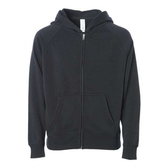 Independent Trading Co. PRM10TSBZ - Toddler Lightweight Special Blend Raglan Zip Hood Independent Trading Co. PRM10TSBZ - Toddler Lightweight Special Blend Raglan Zip Hood