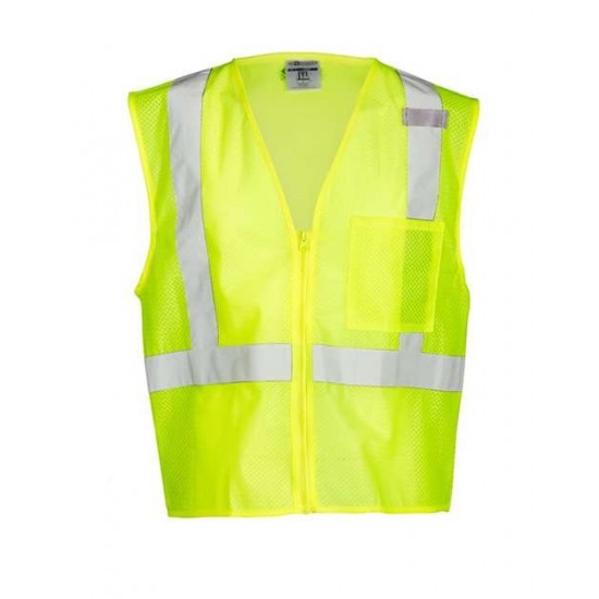 Kishigo 1089-1090 - Single Pocket Zipper Mesh Vest Kishigo 1089-1090 - Single Pocket Zipper Mesh Vest