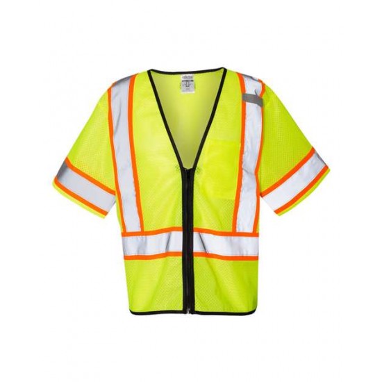 Kishigo 1565-1566 - Class 3 Mesh Zippered Vest Kishigo 1565-1566 - Class 3 Mesh Zippered Vest
