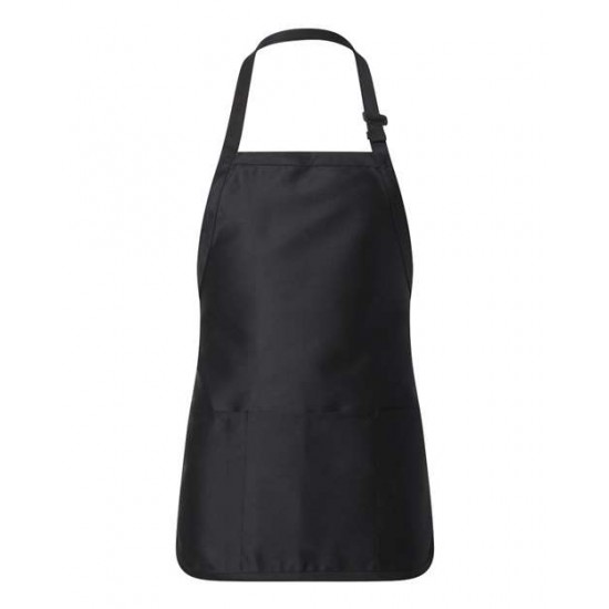 Q-Tees Q4250 - Full-Length Apron with Pouch Pocket Q-Tees Q4250 - Full-Length Apron with Pouch Pocket