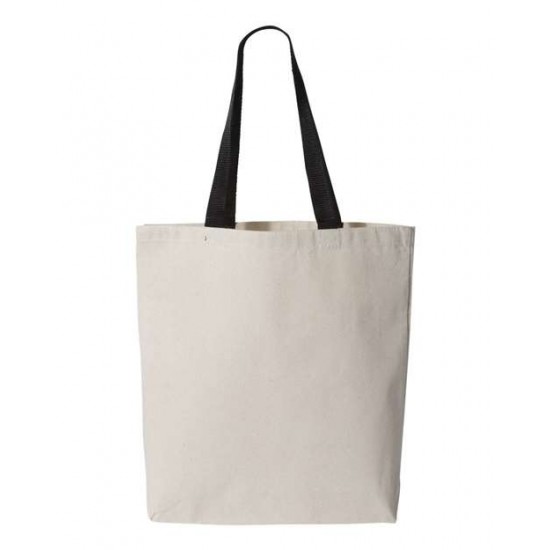 Q-Tees Q4400 - 11L Canvas Tote with Contrast-Color Handles Q-Tees Q4400 - 11L Canvas Tote with Contrast-Color Handles