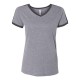 LAT 3532 - Women's Retro Ringer Fine Jersey V-Neck Tee LAT 3532 - Women's Retro Ringer Fine Jersey V-Neck Tee