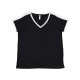 LAT 3832 - Women's Curvy Retro Ringer Premium Jersey V-Neck Tee LAT 3832 - Women's Curvy Retro Ringer Premium Jersey V-Neck Tee