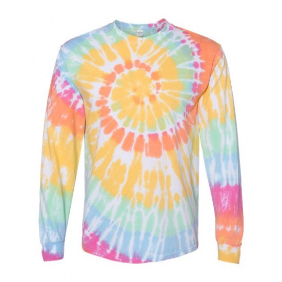 Dyenomite 240MS - Multi-Color Spiral Tie-Dyed Long Sleeve T-Shirt Dyenomite 240MS - Multi-Color Spiral Tie-Dyed Long Sleeve T-Shirt
