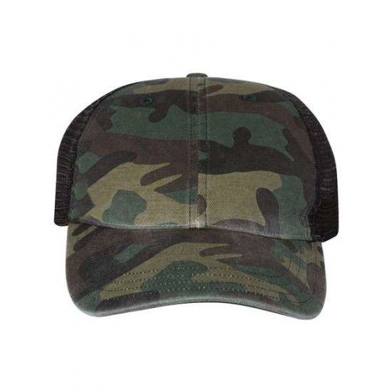 Richardson 111P - Garment Washed Printed Trucker Cap Richardson 111P - Garment Washed Printed Trucker Cap