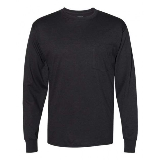 Hanes W120 - Workwear Long Sleeve Pocket T-Shirt Hanes W120 - Workwear Long Sleeve Pocket T-Shirt