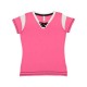 LAT 3533 - Women's Lace Up Fine Jersey Tee LAT 3533 - Women's Lace Up Fine Jersey Tee