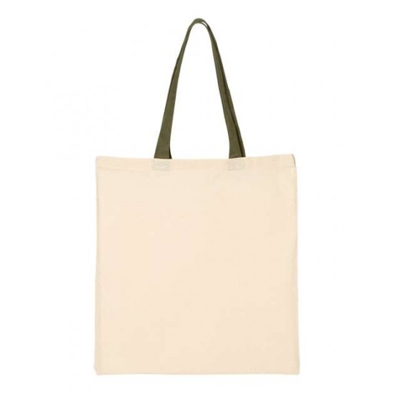 Q-Tees QTB6000 - Economical Tote with Contrast-Color Handles Q-Tees QTB6000 - Economical Tote with Contrast-Color Handles