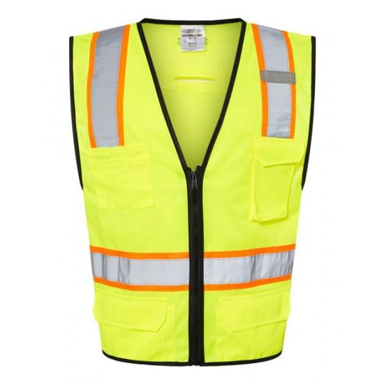 Kishigo 1580-1581 - 6 Pocket Contrast Class 2 Vest Kishigo 1580-1581 - 6 Pocket Contrast Class 2 Vest