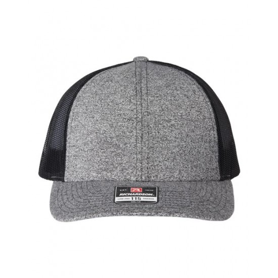 Richardson 115CH - Low Pro Heather Trucker Cap Richardson 115CH - Low Pro Heather Trucker Cap