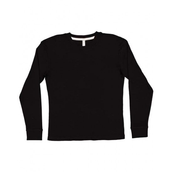 LAT 601Z - Adult Baby Rib Pajama Long Sleeve Top LAT 601Z - Adult Baby Rib Pajama Long Sleeve Top