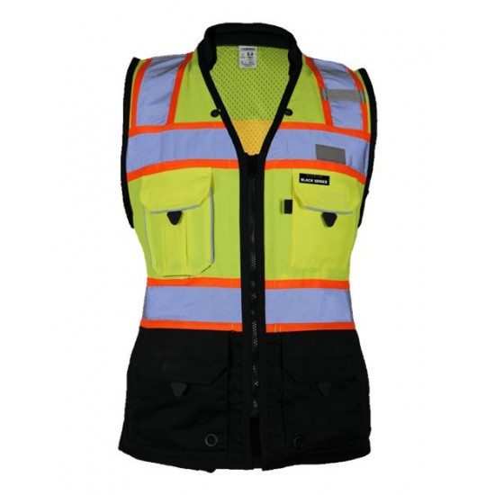 Kishigo S5021-5022 - Premium Black Series Women's Heavy Duty Surveyors Vest Kishigo S5021-5022 - Premium Black Series Women's Heavy Duty Surveyors Vest