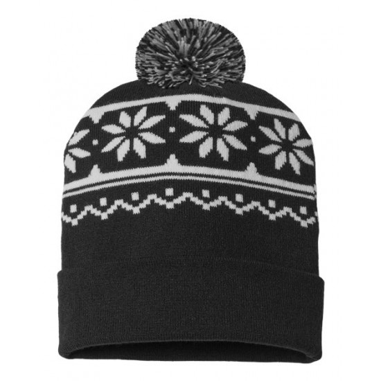 CAP AMERICA RKF12 - USA-Made Snowflake Beanie CAP AMERICA RKF12 - USA-Made Snowflake Beanie