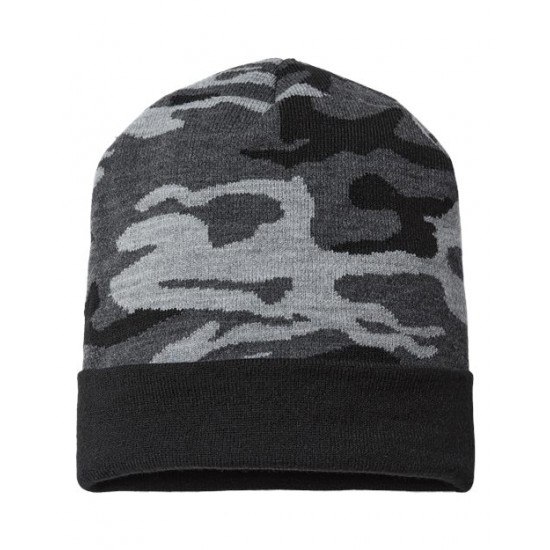 CAP AMERICA RKC12 - USA-Made Camo Cuffed Beanie CAP AMERICA RKC12 - USA-Made Camo Cuffed Beanie
