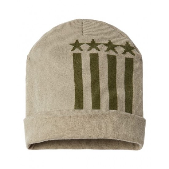 CAP AMERICA RK12 - USA-Made Patriotic Cuffed Beanie CAP AMERICA RK12 - USA-Made Patriotic Cuffed Beanie