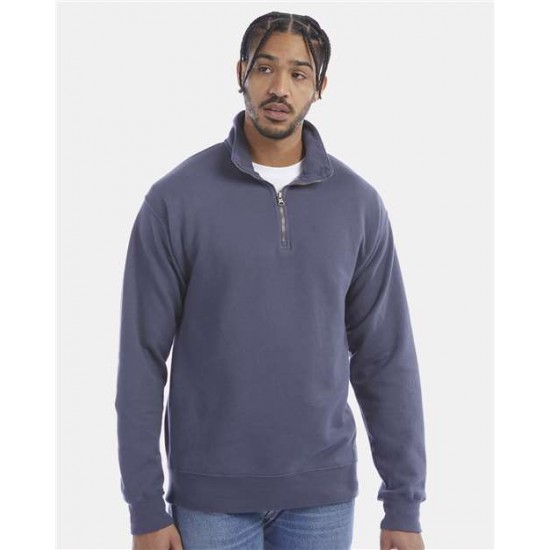 ComfortWash by Hanes GDH425 - Garment-Dyed Quarter-Zip Sweatshirt ComfortWash by Hanes GDH425 - Garment-Dyed Quarter-Zip Sweatshirt