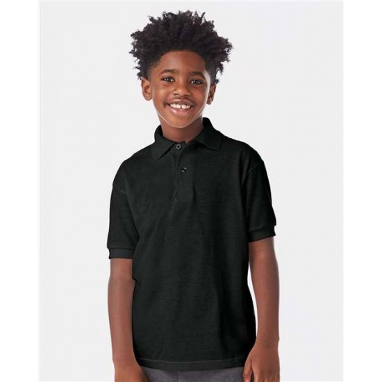 Hanes 054Y - Youth Ecosmart Jersey Polo Hanes 054Y - Youth Ecosmart Jersey Polo