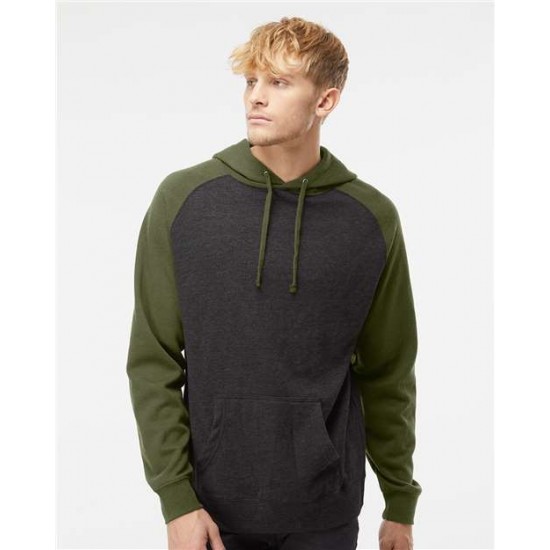 Independent Trading Co. IND40RP - Raglan Hooded Sweatshirt Independent Trading Co. IND40RP - Raglan Hooded Sweatshirt