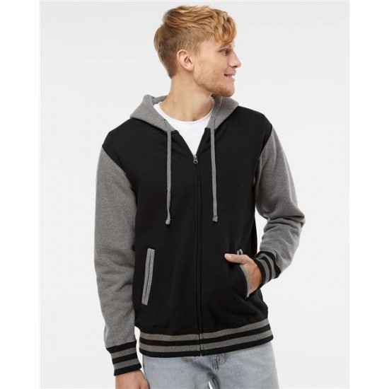 Independent Trading Co. IND45UVZ - Heavyweight Varsity Full-Zip Hooded Sweatshirt Independent Trading Co. IND45UVZ - Heavyweight Varsity Full-Zip Hooded Sweatshirt
