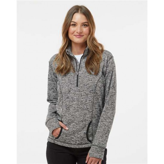 J. America 8617 - Women's Cosmic Fleece Quarter-Zip Pullover J. America 8617 - Women's Cosmic Fleece Quarter-Zip Pullover