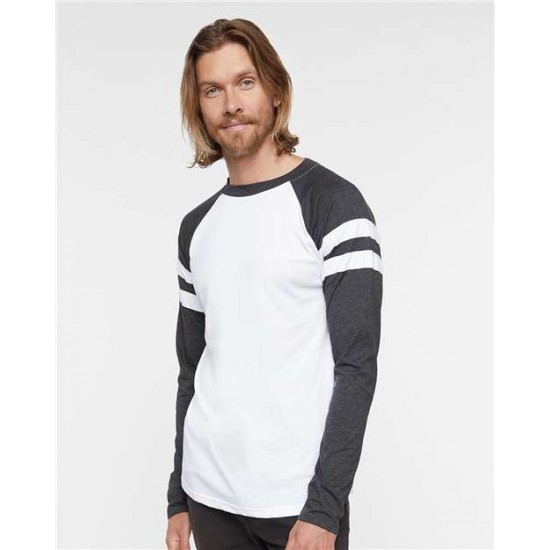 LAT 6934 - Fine Jersey Mash Up Long Sleeve Tee LAT 6934 - Fine Jersey Mash Up Long Sleeve Tee