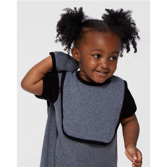 Rabbit Skins 1004 - Infant Contrast Trim Premium Jersey Bib Rabbit Skins 1004 - Infant Contrast Trim Premium Jersey Bib