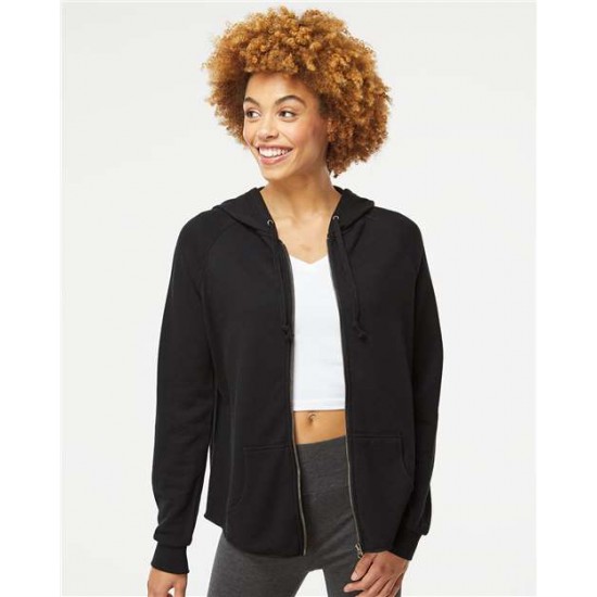 Independent Trading Co. PRM2500Z - Women's California Wave Wash Full-Zip Hooded Sweatshirt Independent Trading Co. PRM2500Z - Women's California Wave Wash Full-Zip Hooded Sweatshirt