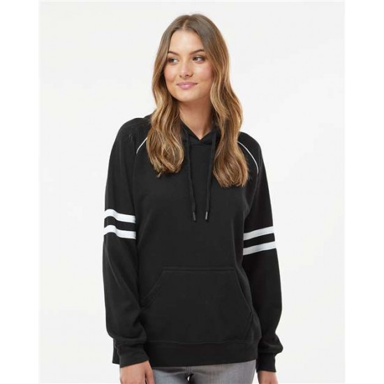 J. America 8645 - Women's Varsity Fleece Piped Hooded Sweatshirt J. America 8645 - Women's Varsity Fleece Piped Hooded Sweatshirt