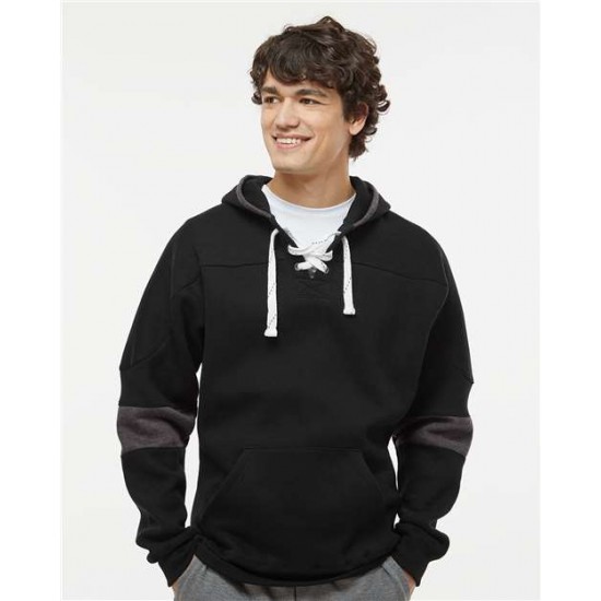 J. America 8832 - Sport Lace Colorblocked Fleece Hooded Sweatshirt J. America 8832 - Sport Lace Colorblocked Fleece Hooded Sweatshirt