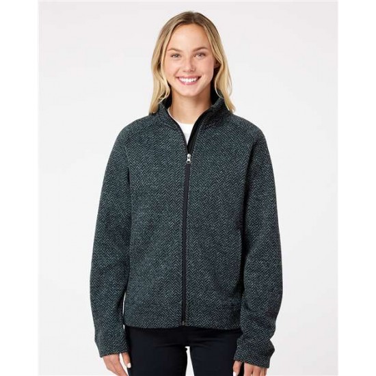 J. America 8716 - Women's Traverse Full-Zip Sweater J. America 8716 - Women's Traverse Full-Zip Sweater