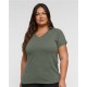 LAT 3817 - Curvy Collection Women's Fine Jersey V-Neck Tee LAT 3817 - Curvy Collection Women's Fine Jersey V-Neck Tee