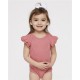 Rabbit Skins 4439 - Infant Flutter Sleeve Baby Rib Bodysuit Rabbit Skins 4439 - Infant Flutter Sleeve Baby Rib Bodysuit