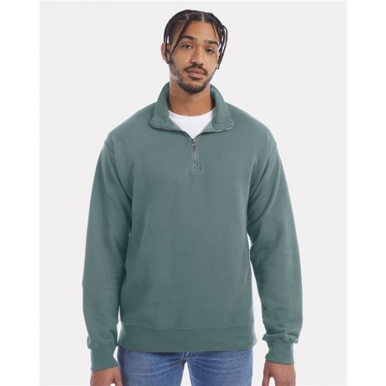 ComfortWash by Hanes GDH425 - Garment-Dyed Quarter-Zip Sweatshirt ComfortWash by Hanes GDH425 - Garment-Dyed Quarter-Zip Sweatshirt