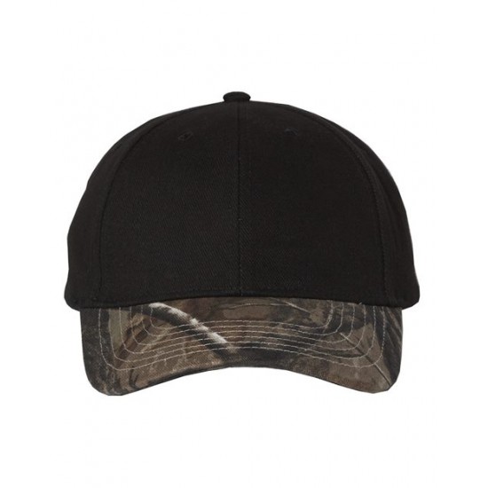 Kati LC25 - Solid Crown with Camo Visor Cap Kati LC25 - Solid Crown with Camo Visor Cap