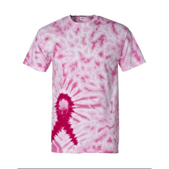Dyenomite 200AR - Awareness Ribbon Tie-Dyed T-Shirt Dyenomite 200AR - Awareness Ribbon Tie-Dyed T-Shirt