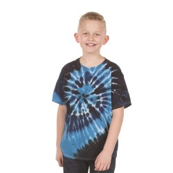 Dyenomite 20BMS - Youth Multi-Color Spiral Tie-Dyed T-Shirt