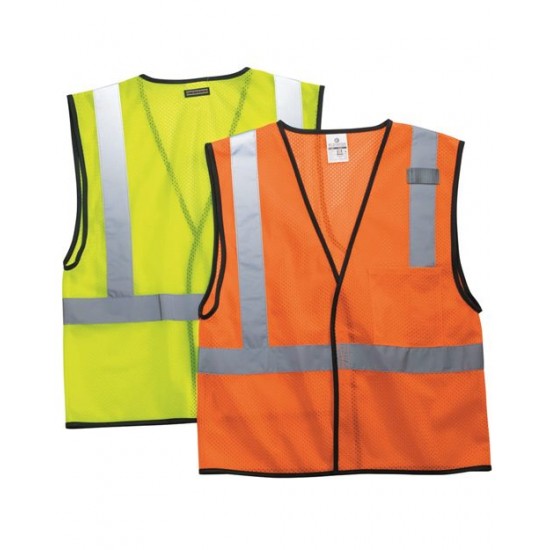 Kishigo 1193-1194 - Economy Single Pocket Hook-and-Loop Mesh Vest Kishigo 1193-1194 - Economy Single Pocket Hook-and-Loop Mesh Vest